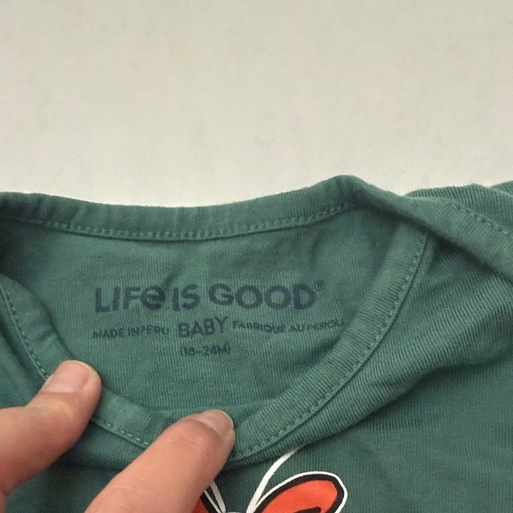 Life Is Good Green 'Be Kind' Kids Bodysuit